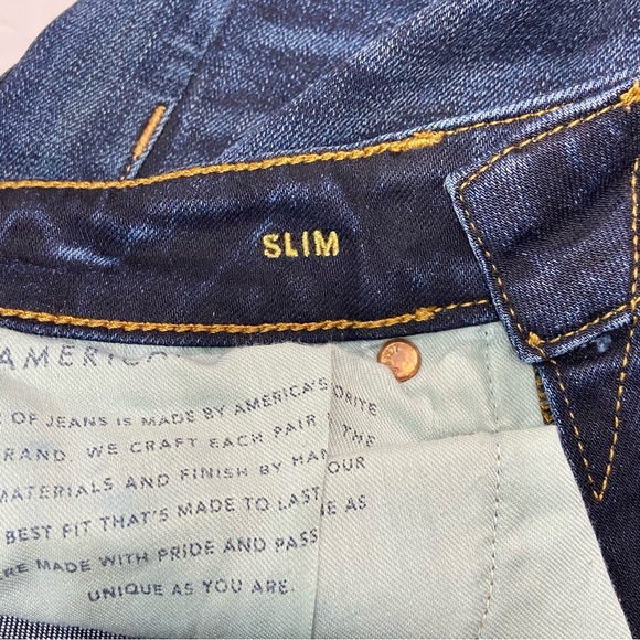 American Eagle 28x27 Flex Slim Dark Blue Wash Denim Blue Jeans 28x28 Men’s - Picture 9 of 10